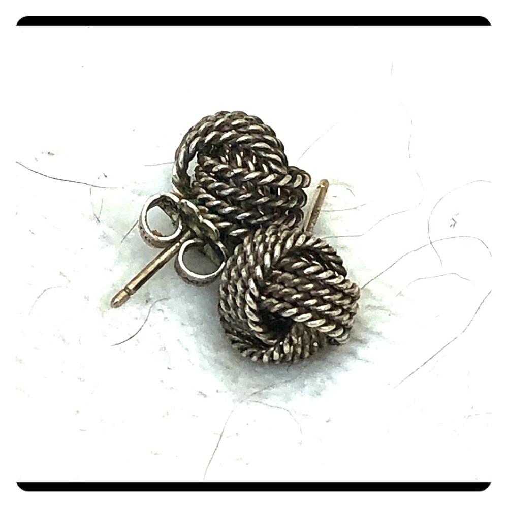 Genuine Tiffany Knot Earings Sterling Silver